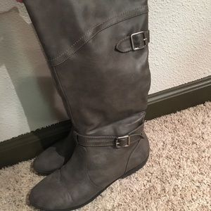 Madden Girl Grey Riding Boots